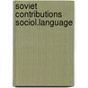 Soviet contributions sociol.language door Luelsdorff