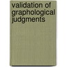 Validation of graphological judgments by Catherien Jansen