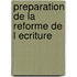 Preparation de la reforme de l ecriture