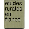 Etudes rurales en france door Onbekend