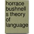 Horrace bushnell s theory of language