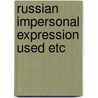 Russian impersonal expression used etc by Scholz