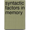 Syntactic factors in memory door Fillenbaum