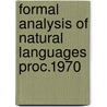 Formal analysis of natural languages proc.1970 by Unknown