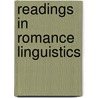 Readings in romance linguistics by Unknown