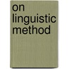 On linguistic method door Garvin