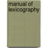 Manual of lexicography by Zgusta