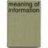 Meaning of information