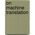 On machine translation