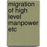 Migration of high level manpower etc door Jan Hoek