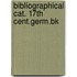 Bibliographical cat. 17th cent.germ.bk