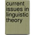 Current issues in linguistic theory