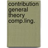 Contribution general theory comp.ling. by Katicic