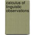 Calculus of linguistic observations