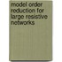 Model order reduction for large resistive networks
