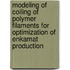 Modeling of coiling of polymer filaments for optimization of Enkamat production