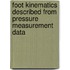 Foot kinematics described from pressure measurement data