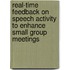 Real-time feedback on speech activity to enhance small group meetings
