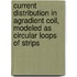 Current distribution in agradient coil, modeled as circular loops of strips