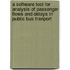 A software tool for analysis of passenger flows and delays in public bus tranport