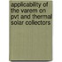 Applicability of the VaReM on PVT and thermal solar collectors