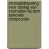 Strategiebepaling voor opslag van voorraden bij DSM specialty compounds door P.B.J.H. van Egerschot
