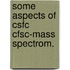 Some aspects of csfc cfsc-mass spectrom.