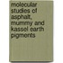 Molecular studies of Asphalt, Mummy and Kassel earth pigments