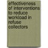 Effectiveness of interventions to reduce workload in refuse collectors