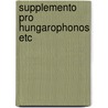 Supplemento pro hungarophonos etc door Stenstrom