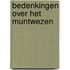 Bedenkingen over het Muntwezen