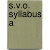 S.v.o. syllabus a by Unknown