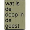 Wat is de doop in de geest door Suurmond