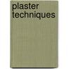 Plaster techniques door Jonge