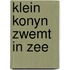 Klein konyn zwemt in zee