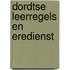 Dordtse leerregels en eredienst