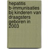 Hepatitis B-immunisaties bij kinderen van draagsters geboren in 2003 by Y. Schönbeck