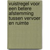 Vuistregel voor een betere afstemming tussen vervoer en ruimte door I.R. Wilmink