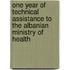 One year of technical assistance to the Albanian Ministry of Health