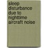 Sleep disturbance due to nighttime aircraft noise
