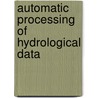 Automatic processing of hydrological data by Unknown