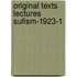 Original texts lectures sufism-1923-1
