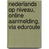 Nederlands op Niveau, online aanmelding, via Eduroute