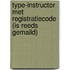 Type-Instructor met registratiecode (is reeds gemaild)