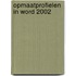 Opmaatprofielen in Word 2002