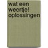 Wat een weertje! oplossingen