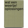 Wat een weertje! oplossingen door Van Ranst