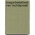 Toegankelykheid van rechtspraak