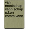 Van maatschap venn.schap o.f.en comm.venn. by Mohr