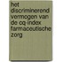 Het discriminerend vermogen van de CQ-index Farmaceutische zorg